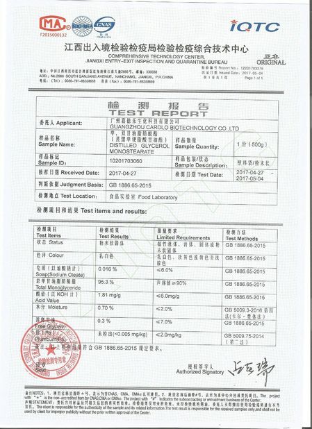China Guangzhou CARDLO Biotechnology Co.,Ltd. certificaten